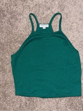 EARTHBOUND Teal Ribbed Halter Tank